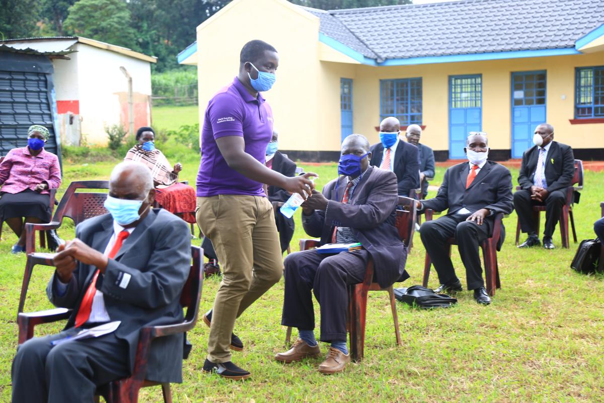 Scouts Train the Gusii Council of Elders how to be safe from Corona