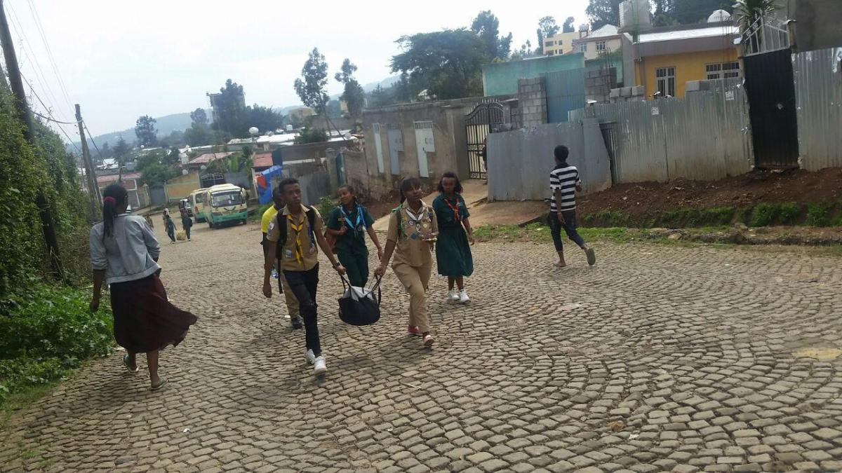 Ethiopia Scouts vist at Zewditu Meshesha Child and Family organization center!!!