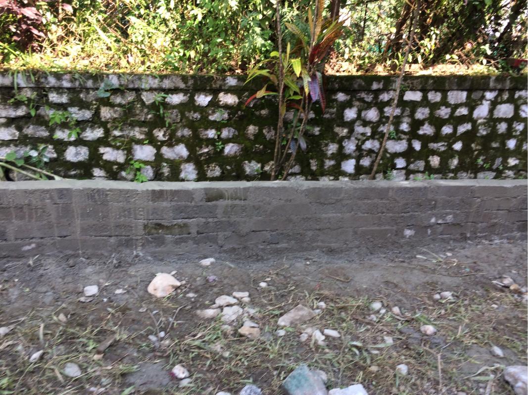 Construction of wall for garden 