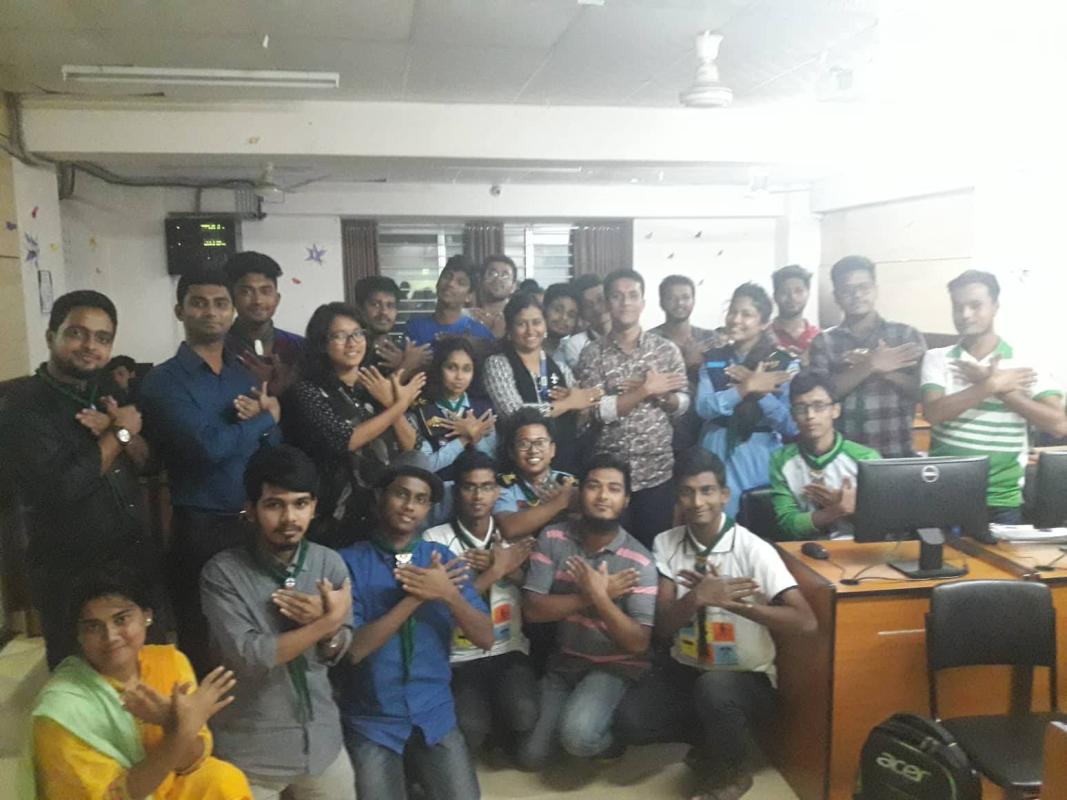 Daffodil International University Air Rover Scout Group Arranging a Special Crew Meeting