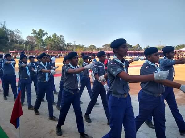 70th Republic Day Celebration, 26th January  2019,  Bharat Scouts And Guides District Association Udupi, Karnataka state, India. 