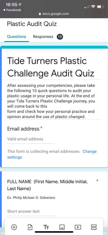 My Plastic Audit Quiz