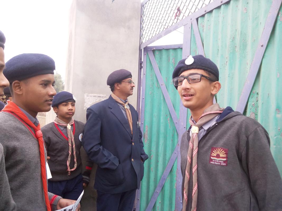 Pulse Polio Rally and Service - Kendriya Vidyalaya Fazilka Scouts & me in action.