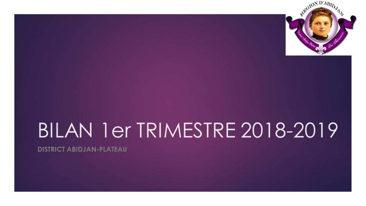 BILAN TRIMESTRIEL