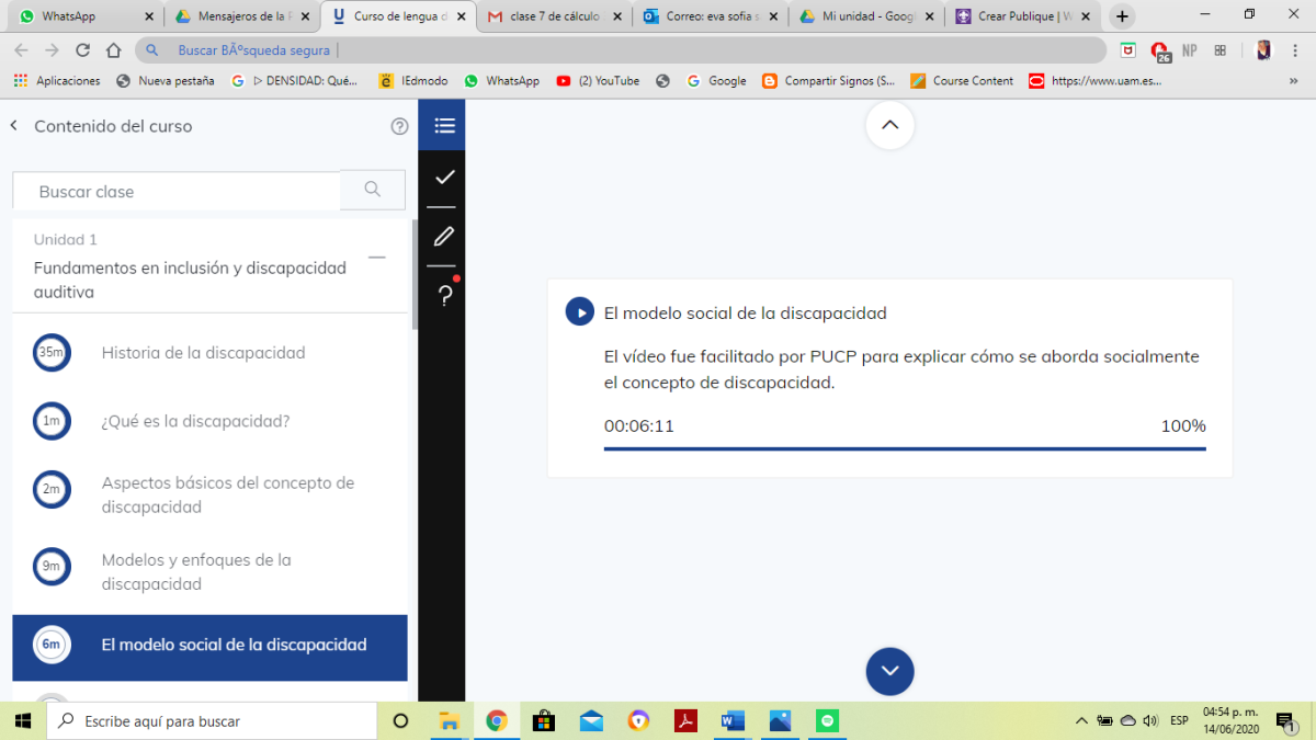   Curso en línea Unidad I 