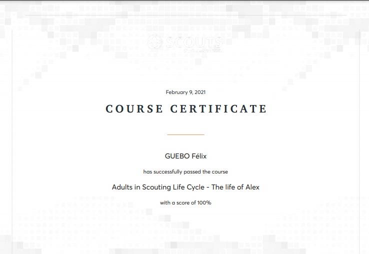 [E-LEARNING] Adults in Scouting Life Cycle