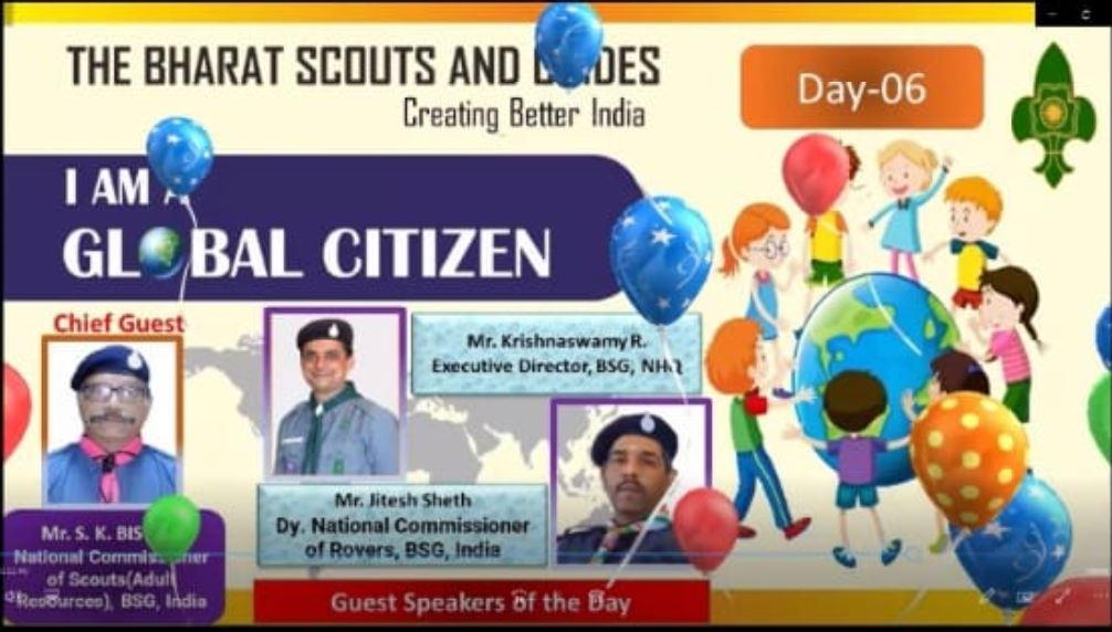 REPORT OF WEBINAR CONDUCTED BY BHARAT SCOUTS AND GUIDES DAY 6