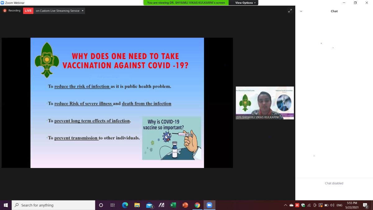 Virtual webbiner on Covid 19 Vaccination : Myths and Facts