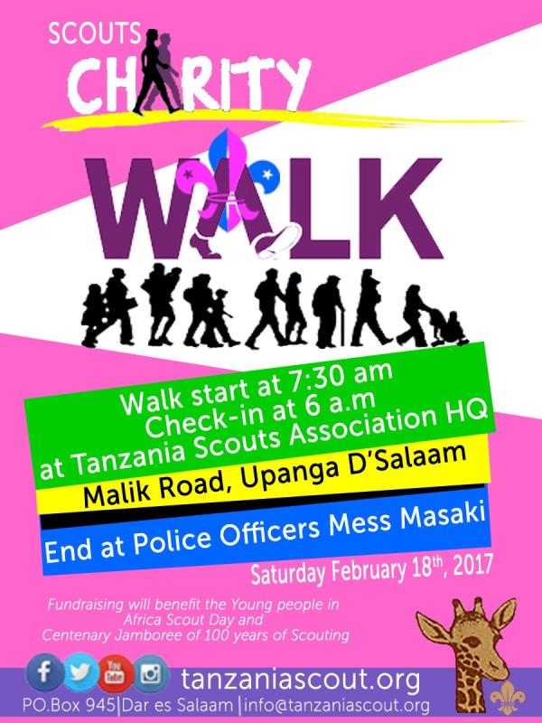 Tanzania Scouts Association - CHARITY WALK 