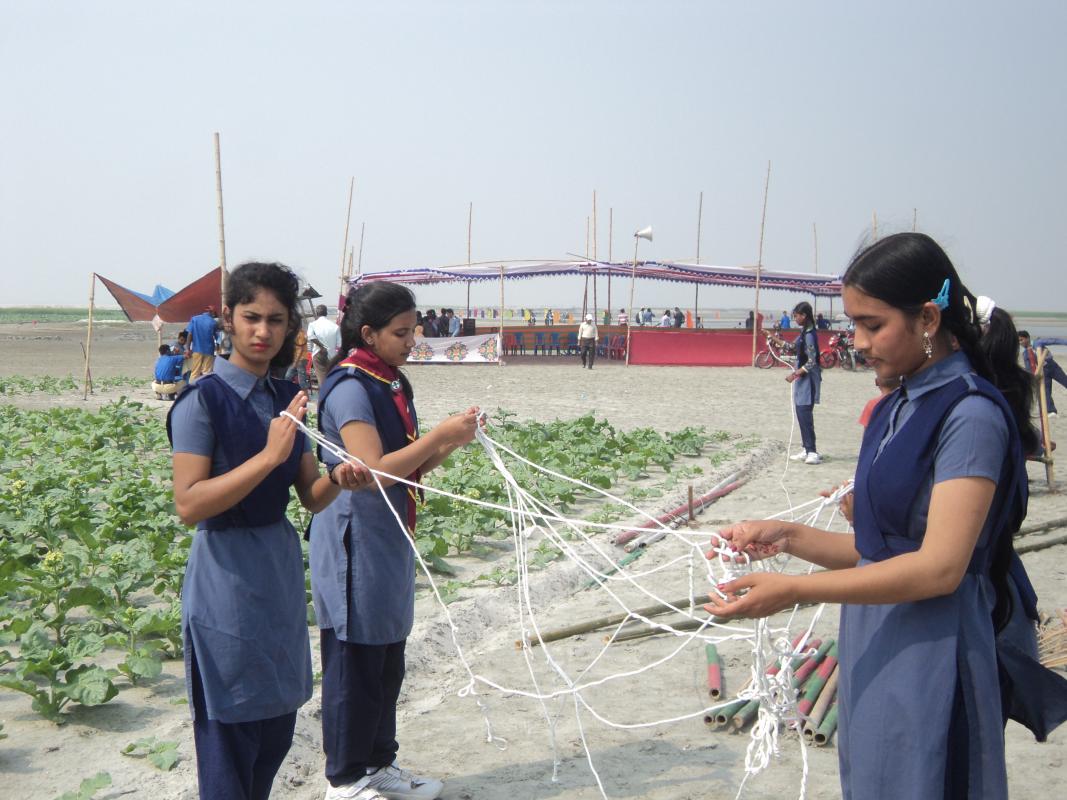 Girl in scout in rural area of Bangladesh 