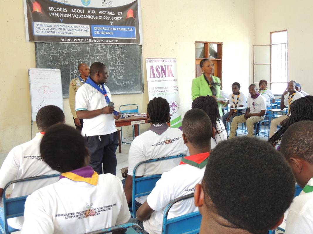 SECOURS SCOUT AUX VICTIMES DE L’ERUPTION DU VOCLAN  NYIRAGONGO