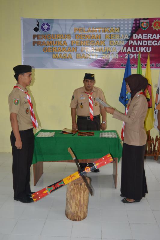 Inauguration of Maluku Provincial Board of Rover and Ranger of the Gerakan Pramuka of Indonesia tenure 2014-2019