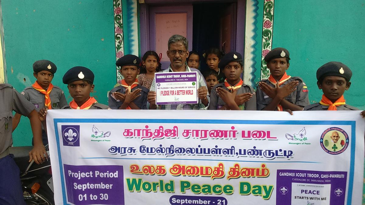 PANRUTI  SCOUTS  TAKE  PEACE  CHALLENGE  TO  ALL 