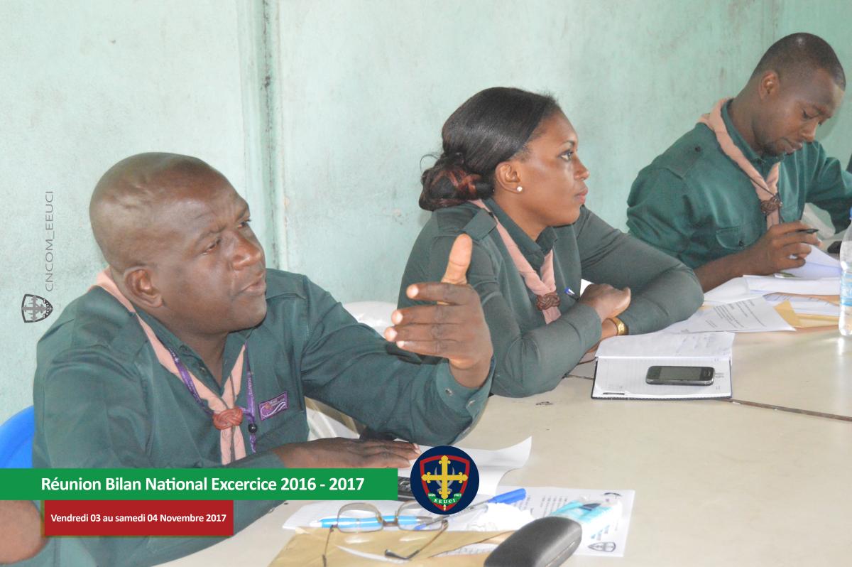 Réunion Bilan National des Eclaireuses et Eclaireurs Unioniste de Côte d'Ivoire (EEUCI)