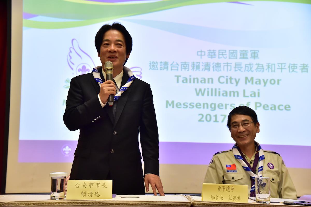 Mayor of Tainan City, Taiwan, honoured as Messenger of Peace