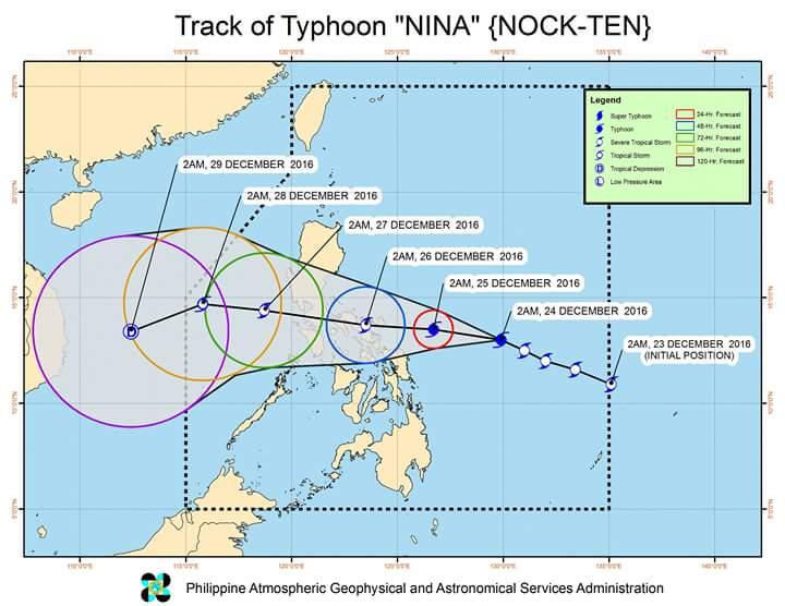 Thypoon NINA, (December 24, 2016)