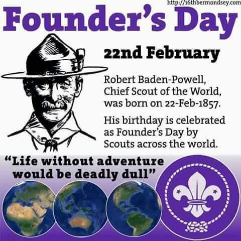 B P Day. 22nd February. 