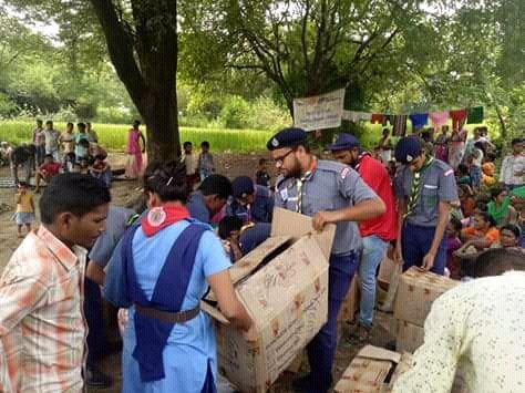 clothes distribution done by DNH Bharat Scouts and Guide