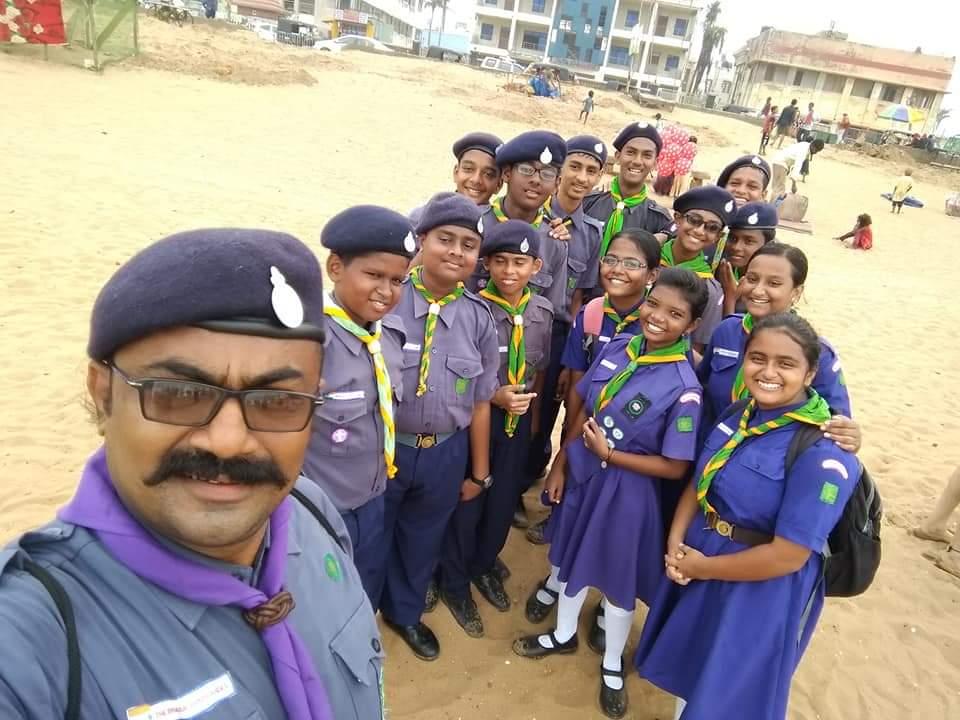 Enjoying movement of  scouts.