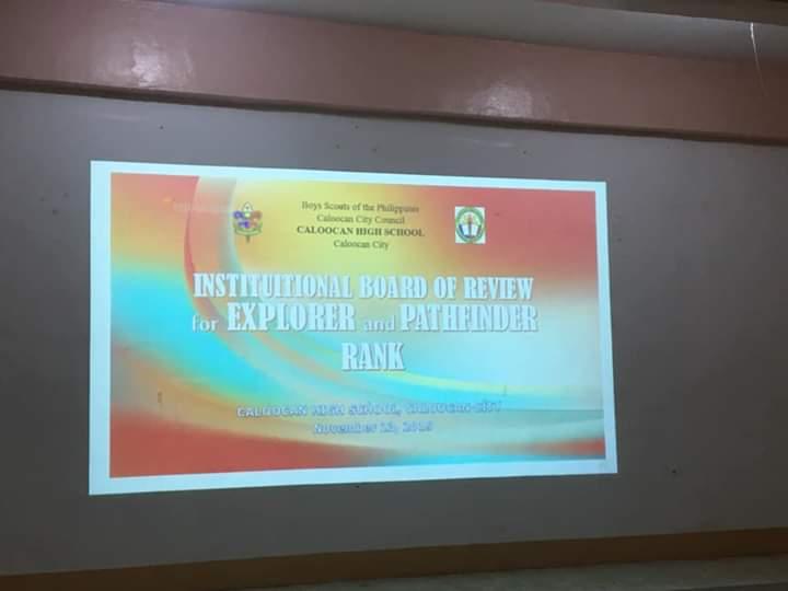 INSTITUTIONAL BOARD OF REVIEW FOR EXPLORER AND PATHFINDER RANK
