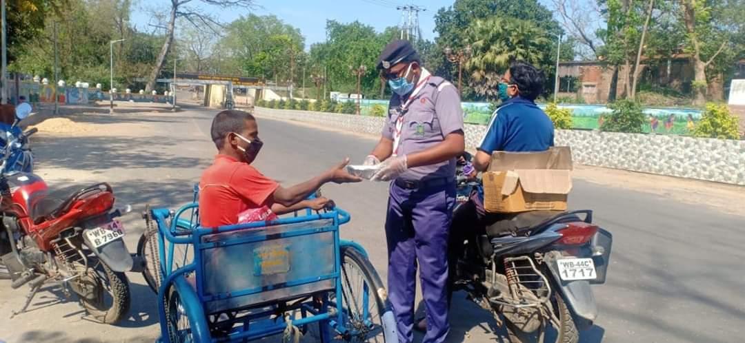 1st day Distribution of food to Bagger and hungry people