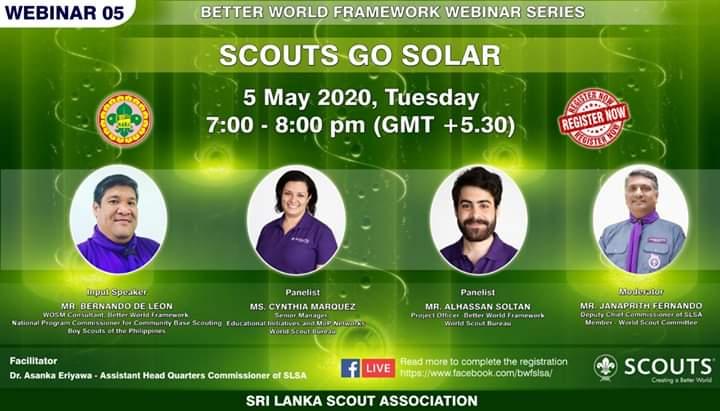 Scouts Go Solar 
Webinar No 05 - Better World Framework Webinar Series
