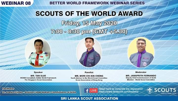 Scouts of the World Award 
Better World Framework webinar series Webinar No 08