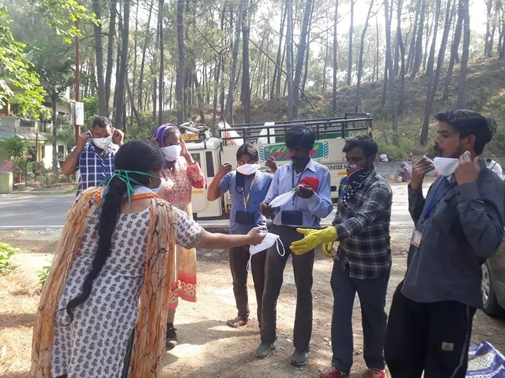  Distributed face masks, soaps and sanitisers 