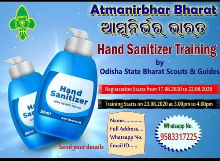 Hand Sanitizer Training Organized by Odisha State