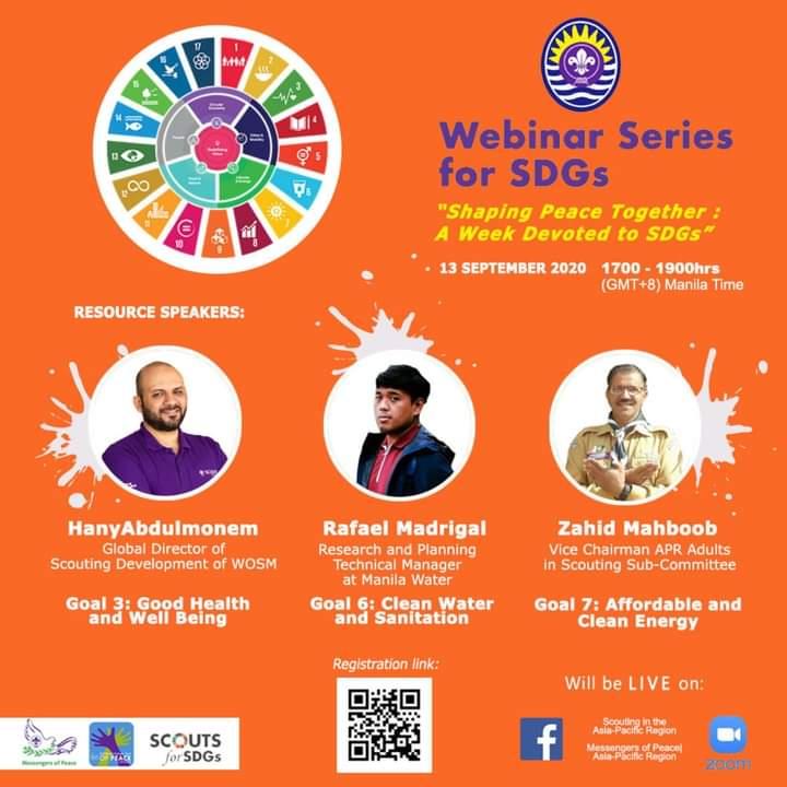 Scouting in the Asia-Pacific Region - 2nd Day Webinar Series "Shaping Peace Together : A Week Devoted to SDGs"