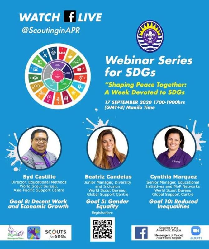 Scouting in the Asia-Pacific Region - 4th Day Webinar Series "Shaping Peace Together : A Week Devoted to SDGs"