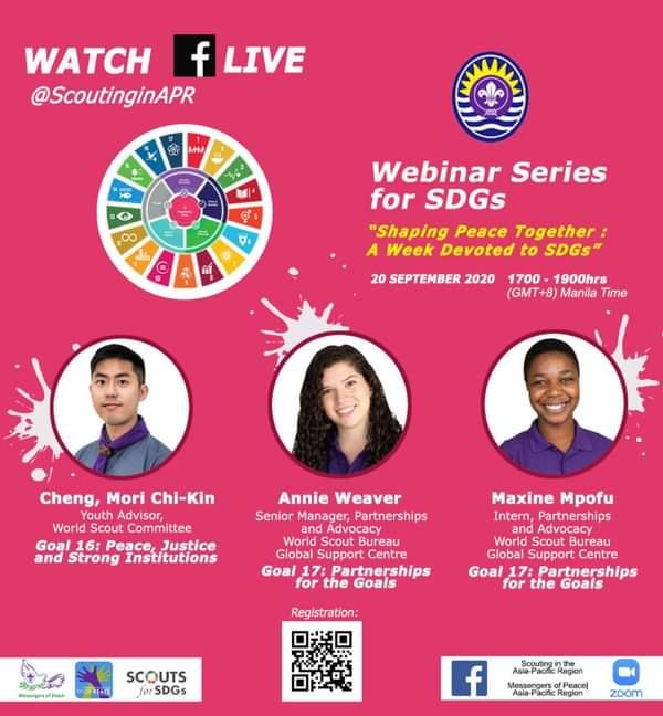 Scouting in the Asia-Pacific Region - 6th and Last Day Webinar Series "Shaping Peace Together : A Week Devoted to SDGs"