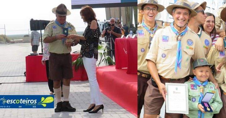 Grupo 77 Faro recebe a Medalha de Mérito - Grau Ouro