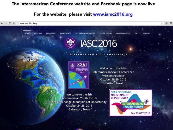 #ScoutIAR The Interamerican Scout Conference website and Facebook page is now live/#ScoutIAR Ya se encuentra activo el sitio web de la Conferencia Scout Interamericana, al igual que su página en Facebook 