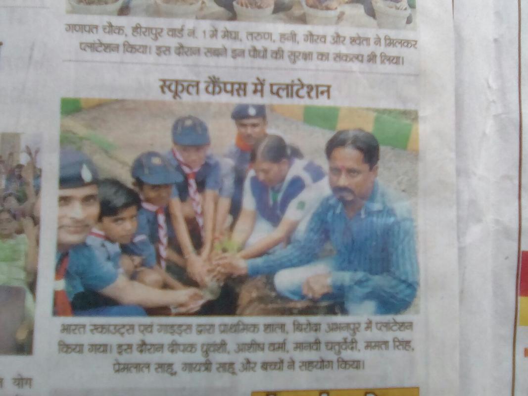 स्कूल कैंपस में वृक्षारोपण,,,