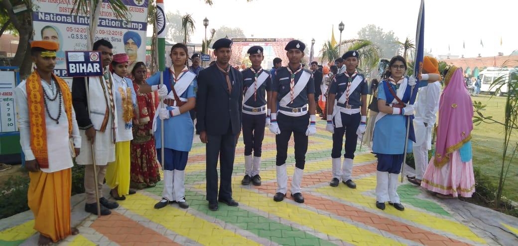 Scouts welcome District commissioner Sirsa