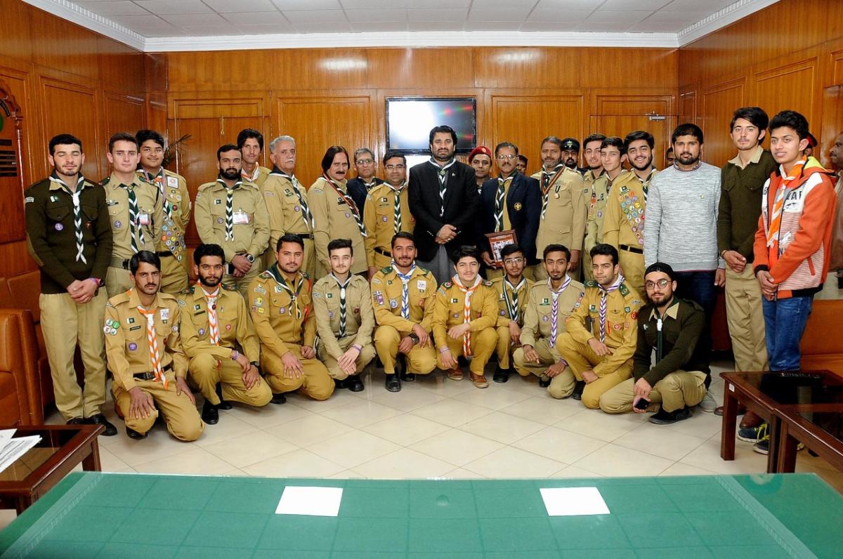 National Youth Council, Pakistan Boy Scouts Association meets up with Speaker National Assembly of Pakistan