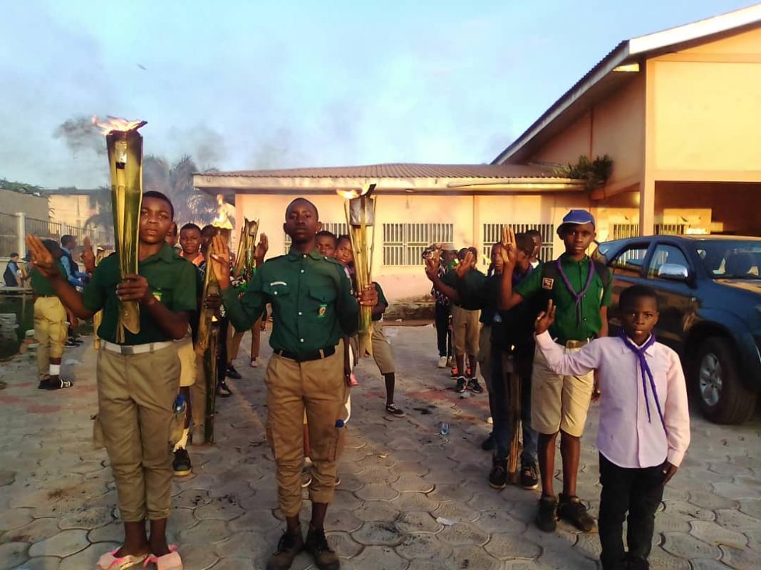 LES SCOUTS DU MFOUNDI OUEST CÉLÈBRENT L'UNITÉ NATIONALE DU CAMEROUN