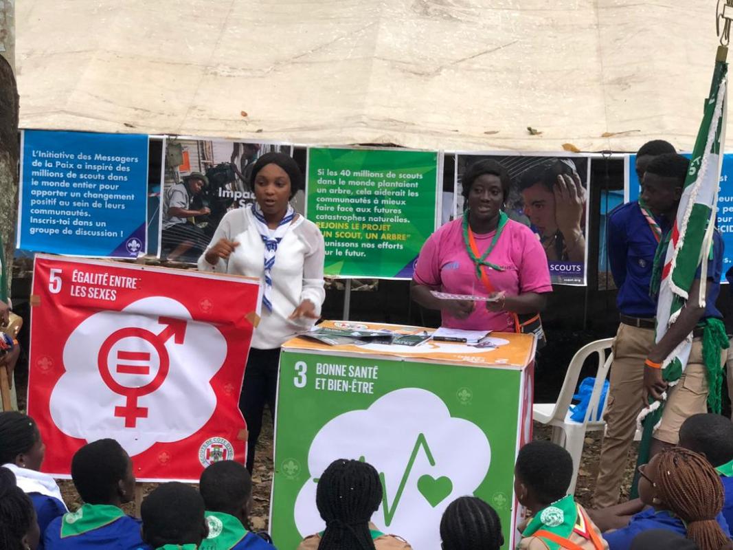 La promotion de Heforshe durant le jamboree national de l'ASSC