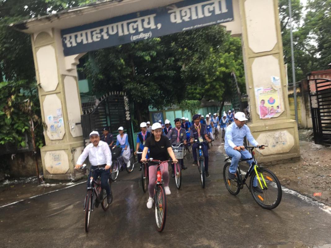 जिला प्रशासन वैशाली के आदेशानुसार आज स्काउट गाइड जगजीवन स्वच्छता मिशन के तहत विशाल साइकिल रैली निकाला जिसका नेतृत्व सहायक समाहर्ता वैशाली ने किया