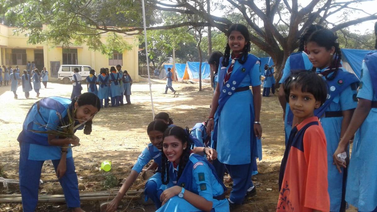 cleaning by scout guides student 