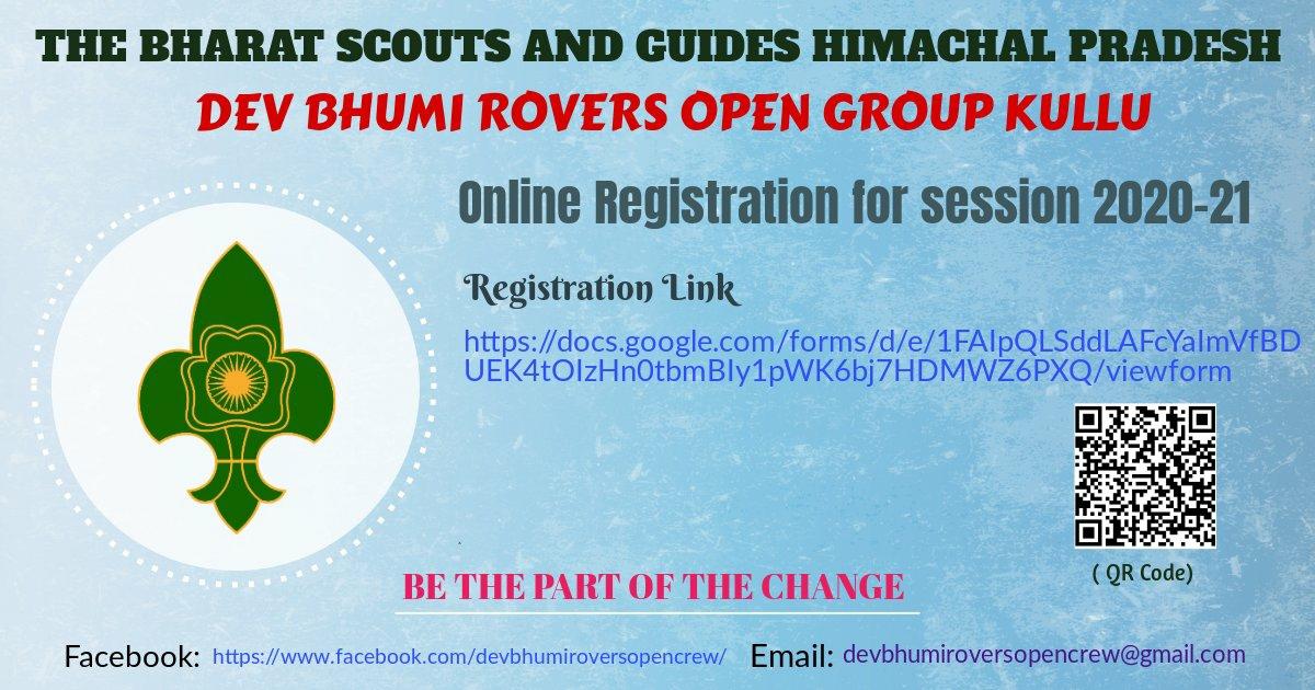 Registration of Dev Bhumi Rovers Open Group, Kullu has been Satrted