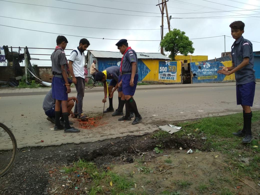 Road hole filling For safety reasons ⚜️