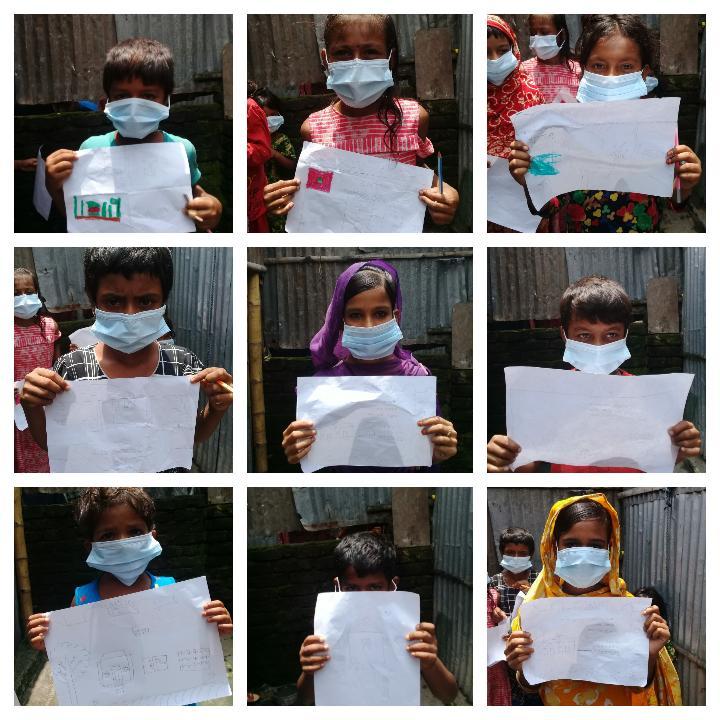 Art Competition with Slum Children in COVID19 pandemic 