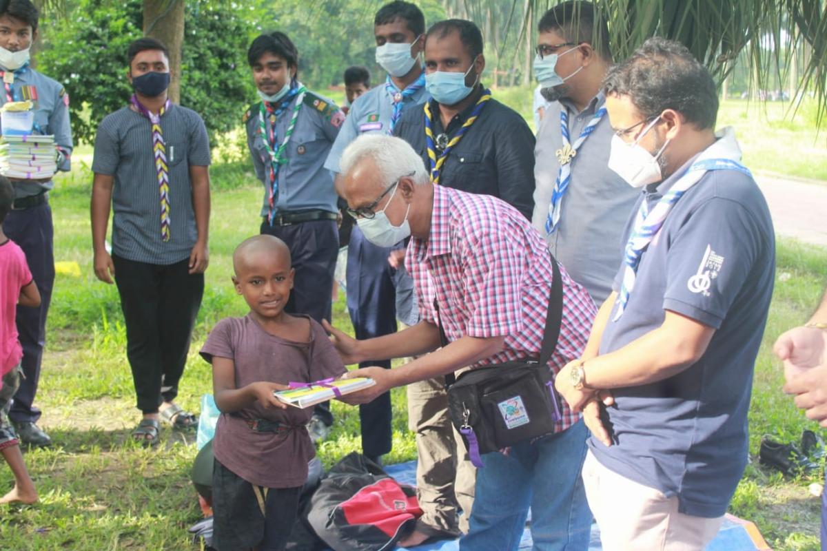 Book distribution of Street children