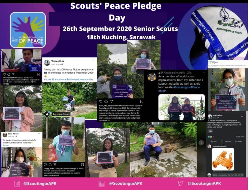 SCOUTS PEACE PLEDGE DAY 26TH SEPTEMBER 2020