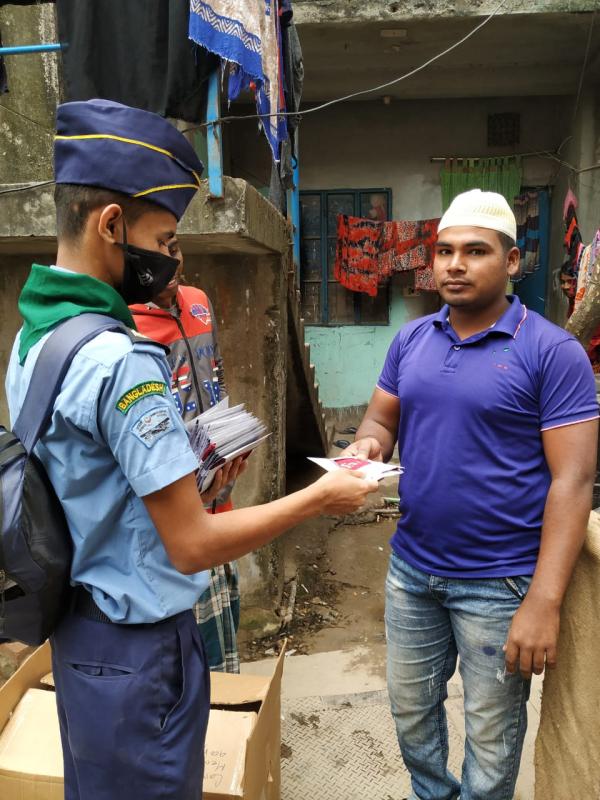 Mask Distribution by Golden Eagle Open Air Scout Group 