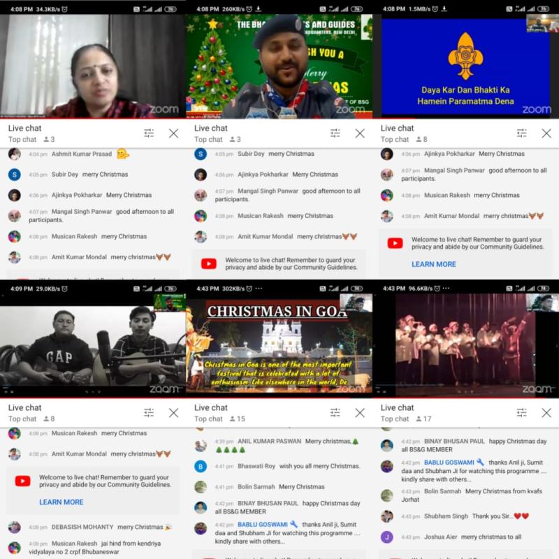 virtual celebration of Christmas by THE BHARAT SCOUTS AND GUIDES