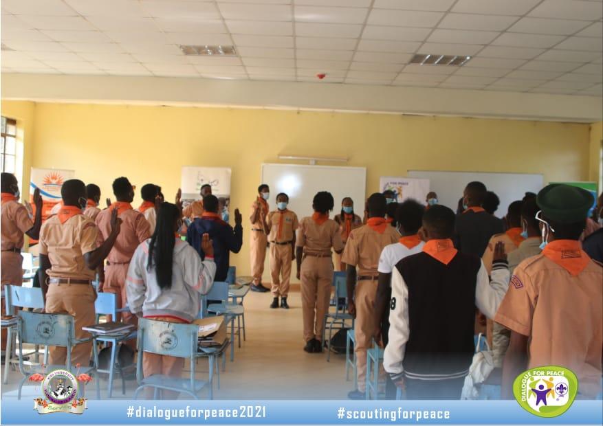 training on messenger for peace at kisii university flamingo rover scouts. 
scouting for a better world