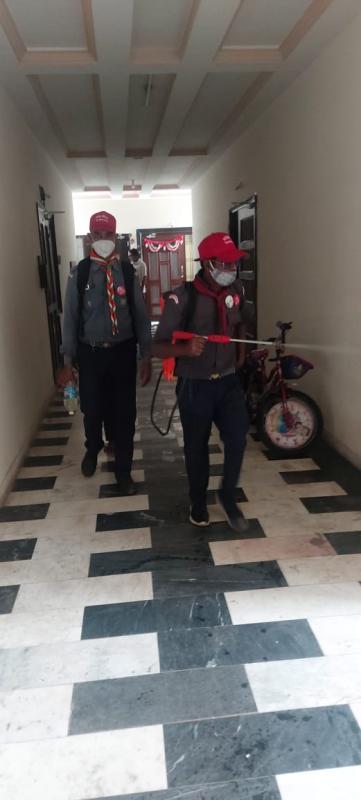 Sanitization done at M.B. Hospital Udaipur